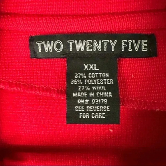 Two twonty fine red sweater cardigan long sleeve open front, pockets plus size - Picture 3 of 7